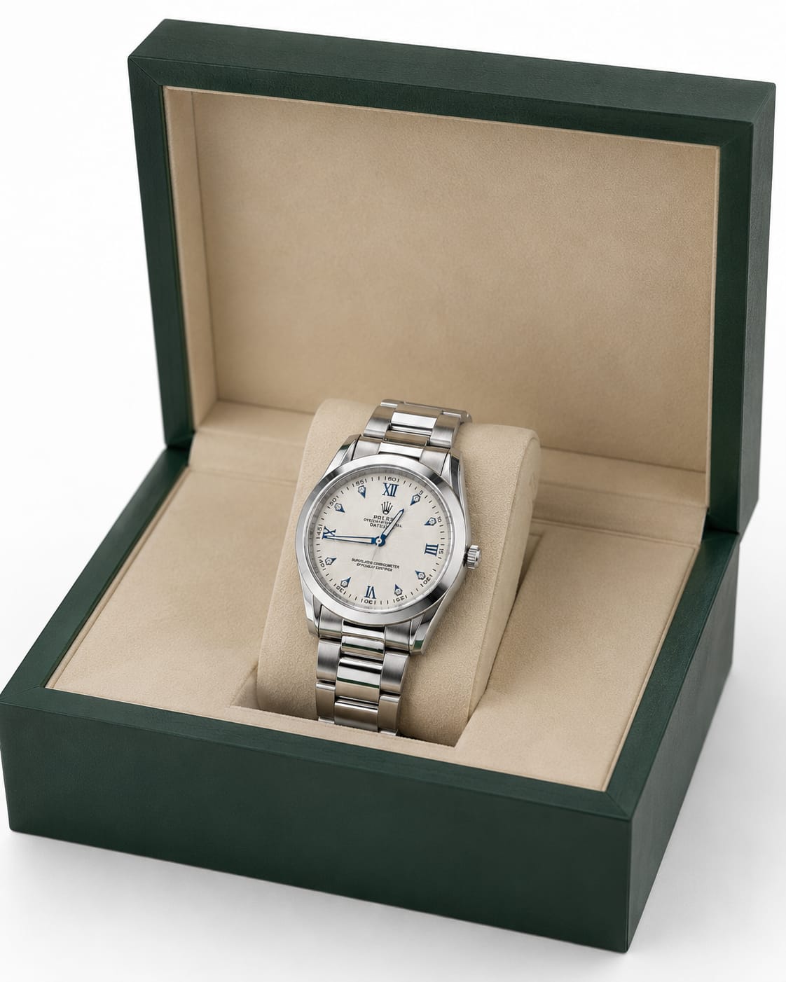 Classic Premium Steel Watch – White & Black Dial